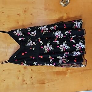 Lulu’s Floral Black Mesh Dress